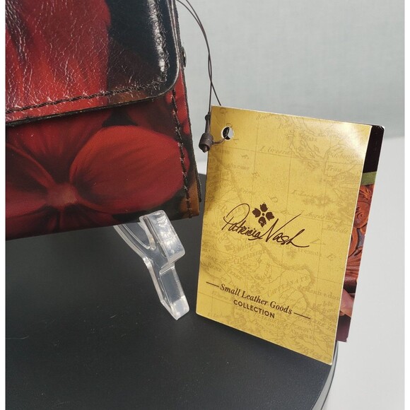 Patricia Nash Astor English Rustic Mums ID Credit Card Kiss Lock Coin Wallet - Picture 3 of 16